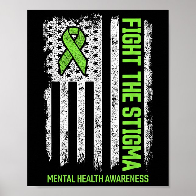 Affiche Combattre La Stigmatisation Américaine Drapeau San (Devant)