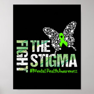 Affiche Combattre le cadeau Stigma de sensibilisation à la