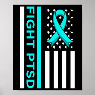 Affiche Combattre Ptsd Sensibilisation Au Stress Drapeau U