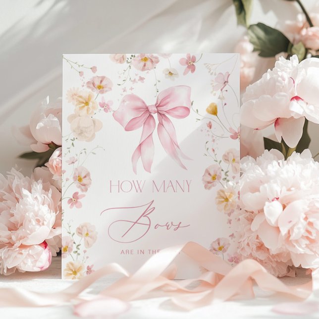 Affiche Combien d'arcs rose blush pour une baby shower flo (Créateur téléchargé)