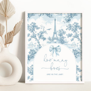 Affiche Combien d'arcs Toile de Jouy Paris Jeu français