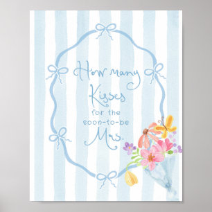 Affiche Combien de baisers douche de mariée Whimsical