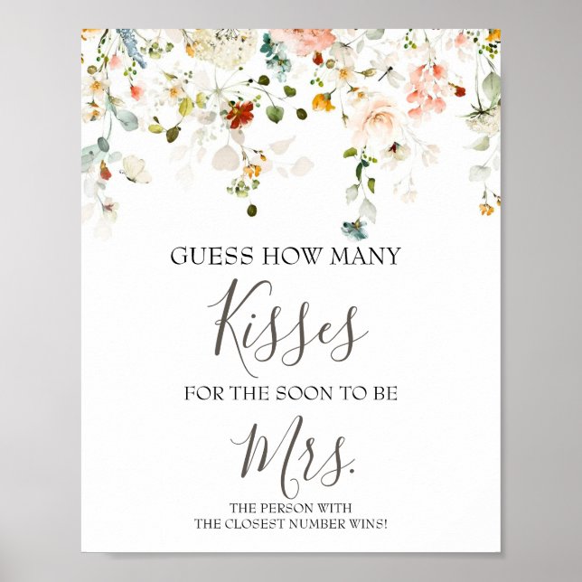 Affiche Combien de baisers pour être bientôt Mme Shower Je (Devant)