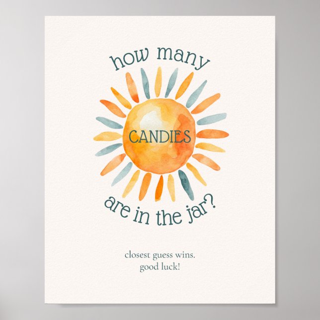 Affiche Combien de bonbons ici vient le Baby shower du Fil (Devant)