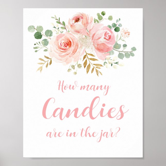 Affiche Combien de bonbons sont dans le panneau de jarre (Devant)