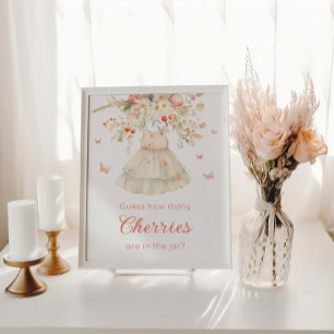 Affiche Combien de cerises dans le pot Clothesline Baby