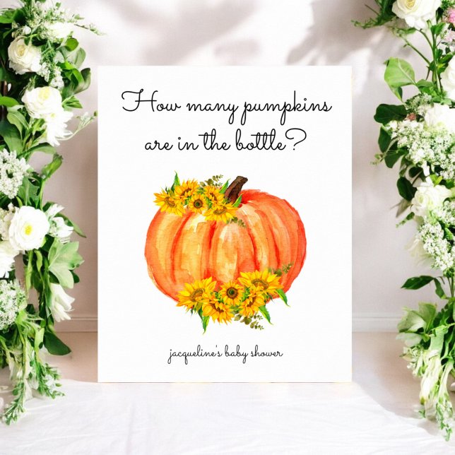 Affiche Combien de Citrouilles dans l'affiche Jar (Créateur téléchargé)