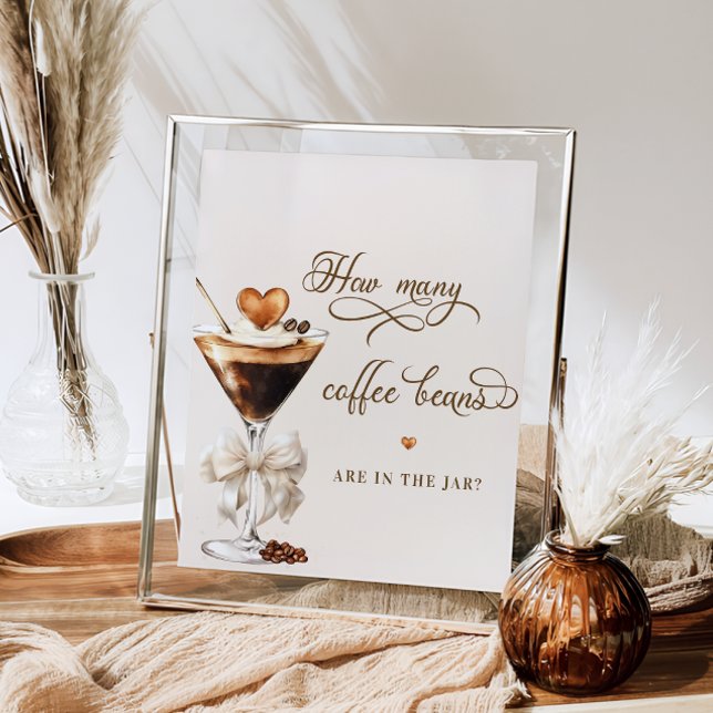 Affiche Combien De Fèves De Café Sont Dans Le Jar (Créateur téléchargé)