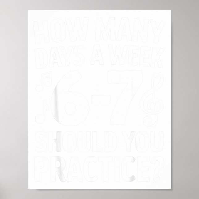 Affiche Combien de jours par semaine devriez-vous pratique (Devant)