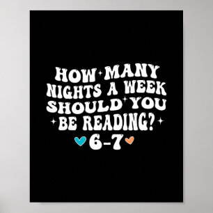 Affiche Combien de nuits de lecture 67 Mème drôle Six Sept
