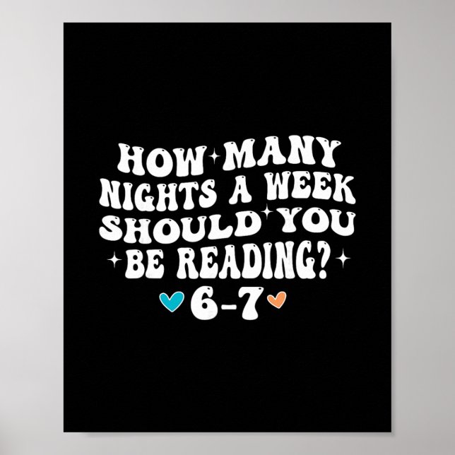 Affiche Combien de nuits de lecture 67 Mème drôle Six Sept (Devant)