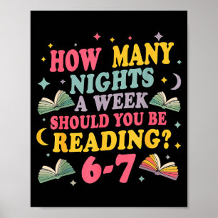Affiche Combien de nuits de lecture 67 Meme Six Seven Prof