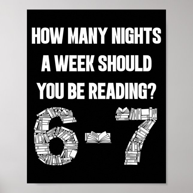 Affiche Combien de nuits par semaine de lecture 6-7 67 Ens (Devant)