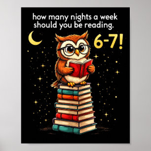 Affiche Combien de nuits par semaine devriez-vous lire_ 6–