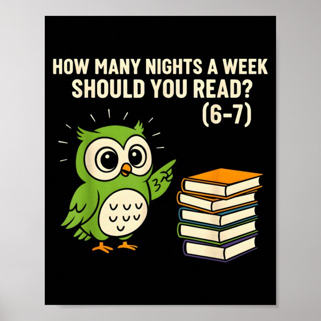 Affiche Combien de nuits par semaine devriez-vous lire_ 6– (Devant)