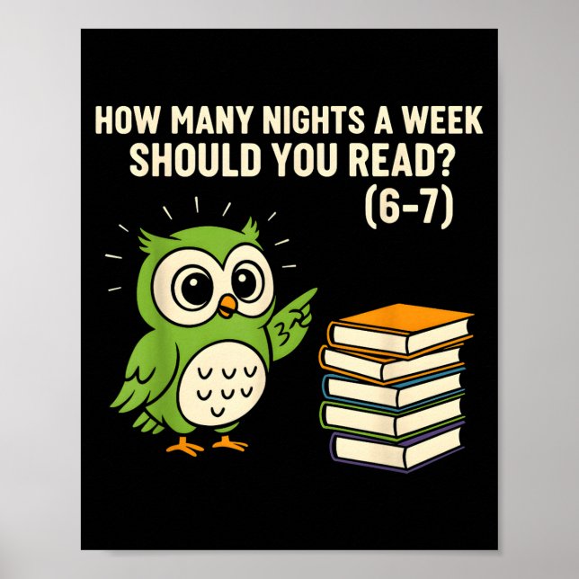Affiche Combien de nuits par semaine devriez-vous lire_ 6– (Devant)