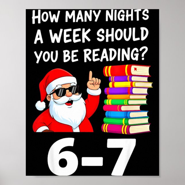 Affiche Combien de nuits par semaine devriez-vous lire 67  (Devant)