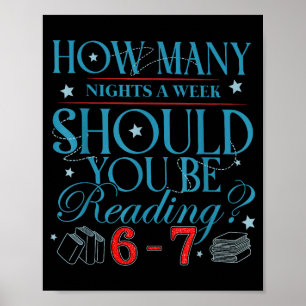 Affiche Combien de nuits par semaine devriez-vous lire 6–7