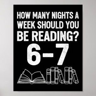 Affiche Combien de nuits par semaine devriez-vous lire 6 7