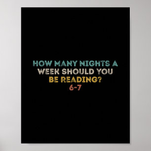 Affiche Combien de nuits par semaine devriez-vous lire 6-7