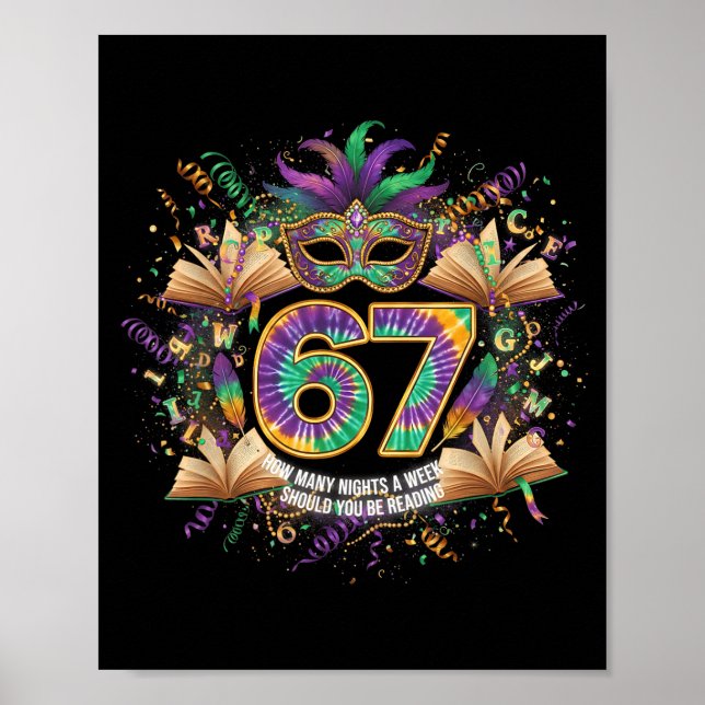 Affiche Combien de soirées par semaine devriez-vous lire 6 (Devant)