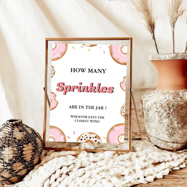 Affiche Combien de SPrinkles dans le jeu de Baby shower Ja (Créateur téléchargé)