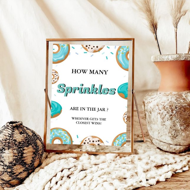 Affiche Combien de SPrinkles dans le jeu de Baby shower Ja (Créateur téléchargé)