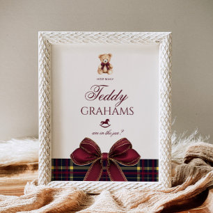 Affiche Combien de teddy grahams Teddy Bear Red Bow