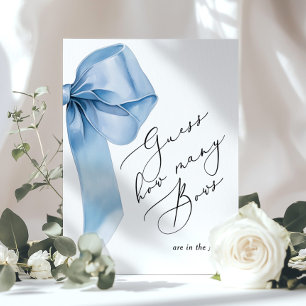 Affiche Combien de vaches sont dans le baby shower bleu po