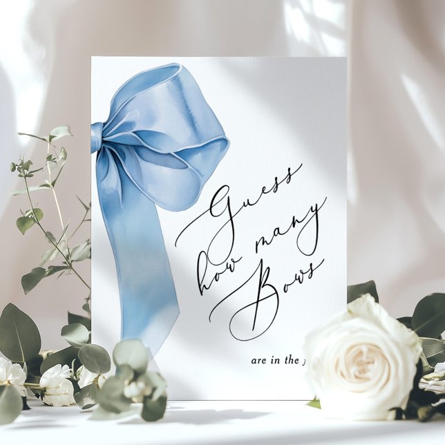 Affiche Combien de vaches sont dans le baby shower bleu po (Créateur téléchargé)