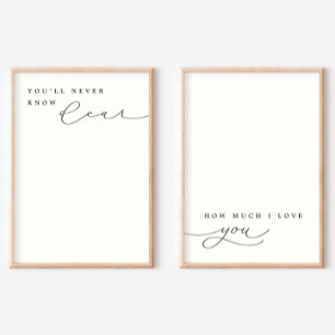 Affiche Combien Je T'Aime Lullaby Nursery Décor