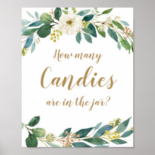 Affiche Combien y a-t-il de bonbons dans le pot ? Signe de