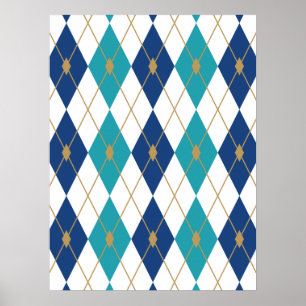 Affiche Combinaison de couleurs de losange 5