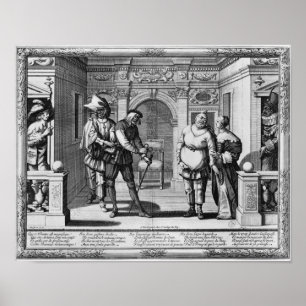 Affiche Comédiens au théâtre d'Hotel de la Bourgogne