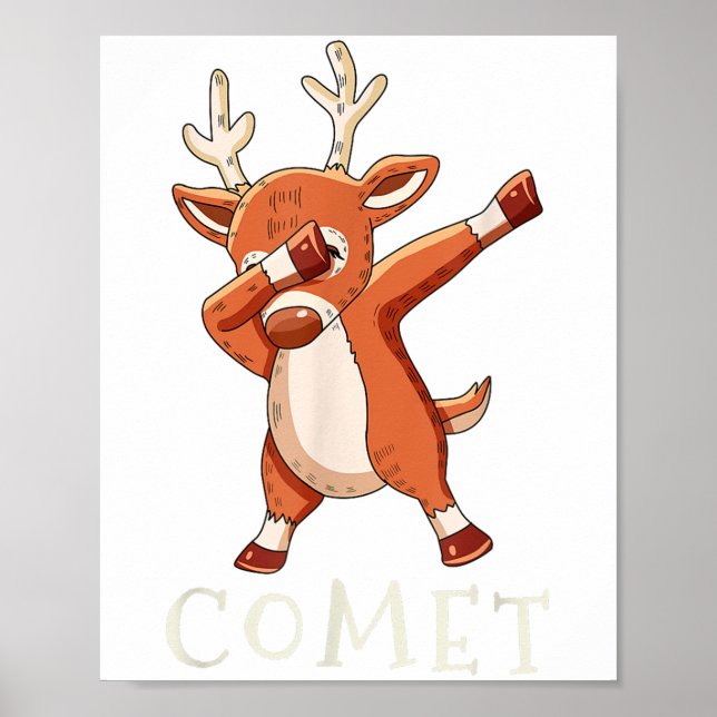 Affiche Comet Santas Reindeers Family Matching Outfit Chri (Devant)