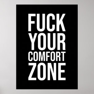 Affiche Comfort Zone, Gym, Hustle, Entrepreneur, Success P