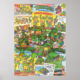 Affiche Comic vintage Teenage Mutant Hero Turttes