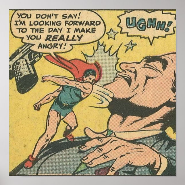 Affiche Comics les années 50 Super héros Bande dessinée vi (Devant)