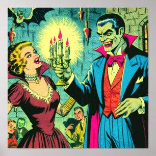 Affiche Comics vintages Vampire Horror