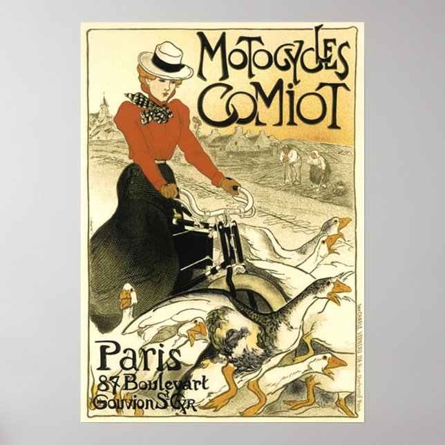 Affiche Comiot de motocycles vintages (Devant)