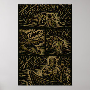 Affiche Comique du prédateur de la mangrove