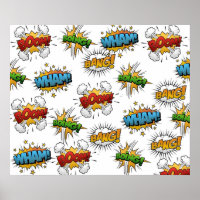 Comique Onomatopoeia Discours Bubbles Boom Wham Ba