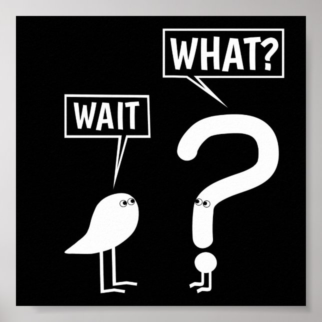 Affiche Comma De Grammaire Drôle Et Point De Question Atte (Devant)