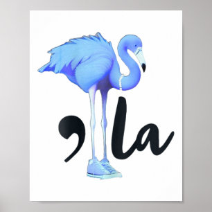 Affiche Comma La Flamant rose Vote Harris Waltz 2024 Kamal