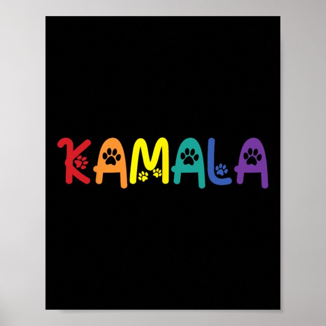 Affiche Comma La Harris Funny Chat Lettres Lgbt Rainbow F (Devant)