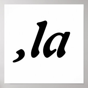 Affiche Comma La Kamala Harris - Conception de texte custo