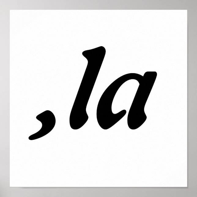 Affiche Comma La Kamala Harris - Conception de texte custo (Devant)