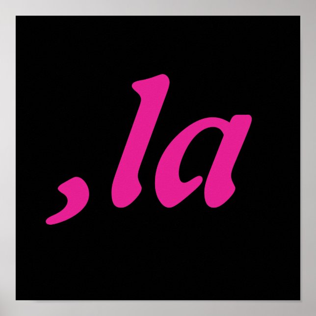 Affiche Comma La Kamala Harris - Conception de texte custo (Devant)