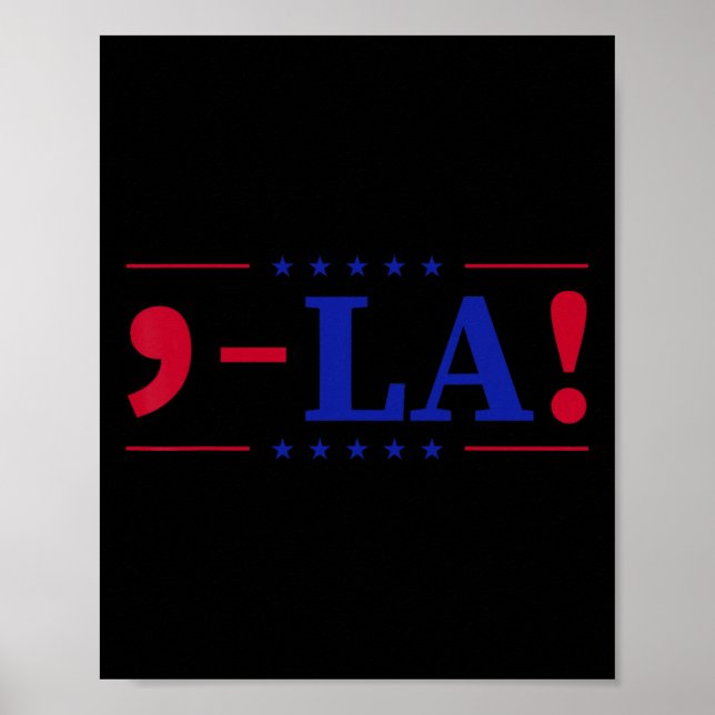 Affiche Comma La Kamala Harris Pour Président 2024 Drôle U (Devant)