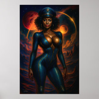 Affiche Commandant Gail Kween | Glamour Sci-Fi 2025